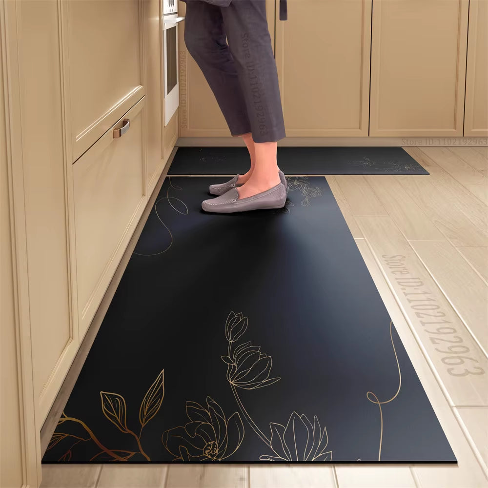 Non-Slip Kitchen Mat Long Rugs Crystal Velvet Carpet for Living Room Absorbent Foot Mats Bedroom Doormat Alfombra Small Rugs