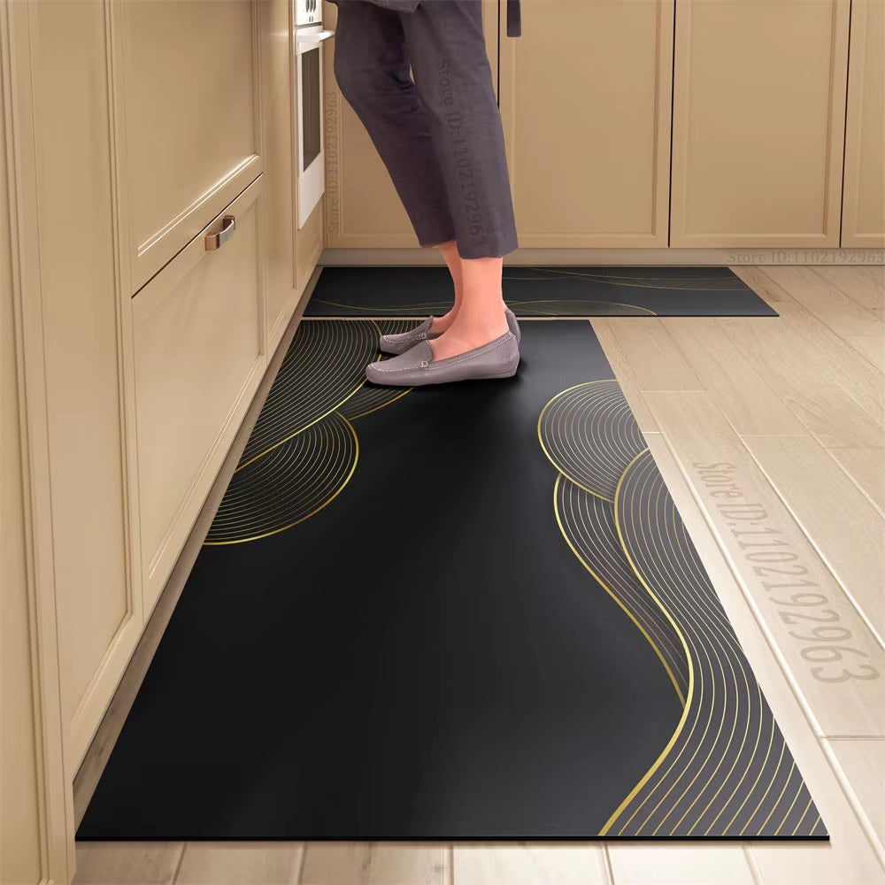 Non-Slip Kitchen Mat Long Rugs Crystal Velvet Carpet for Living Room Absorbent Foot Mats Bedroom Doormat Alfombra Small Rugs