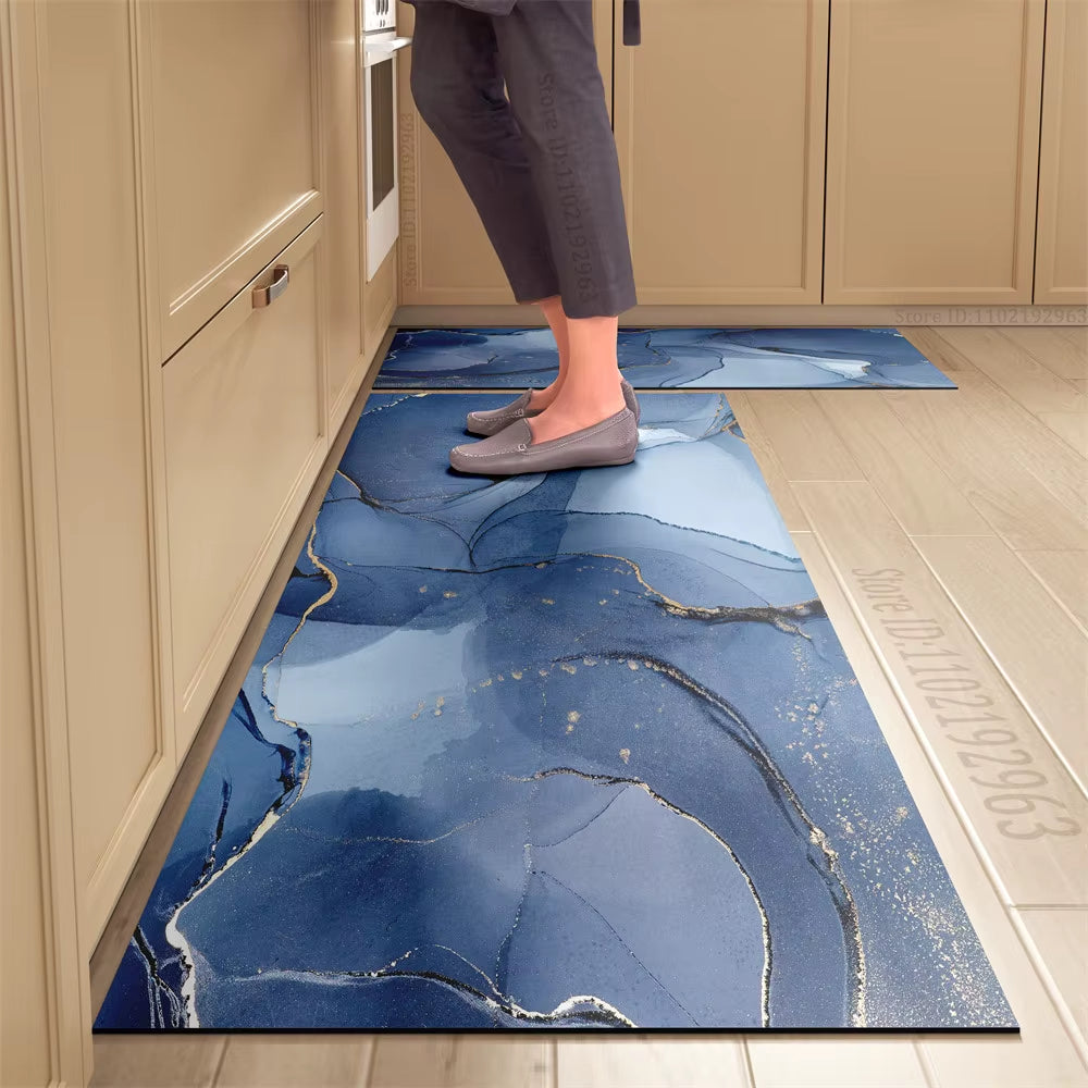 Non-Slip Kitchen Mat Long Rugs Crystal Velvet Carpet for Living Room Absorbent Foot Mats Bedroom Doormat Alfombra Small Rugs