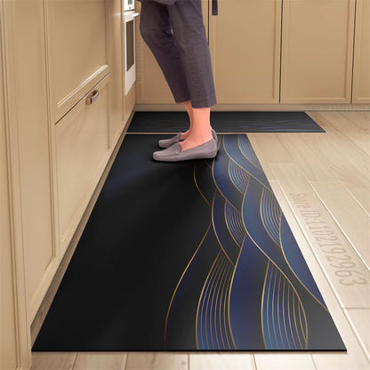 Non-Slip Kitchen Mat Long Rugs Crystal Velvet Carpet for Living Room Absorbent Foot Mats Bedroom Doormat Alfombra Small Rugs