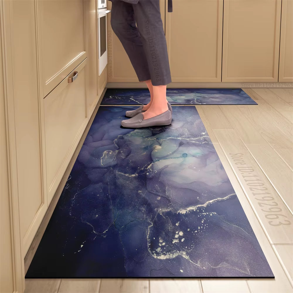 Non-Slip Kitchen Mat Long Rugs Crystal Velvet Carpet for Living Room Absorbent Foot Mats Bedroom Doormat Alfombra Small Rugs