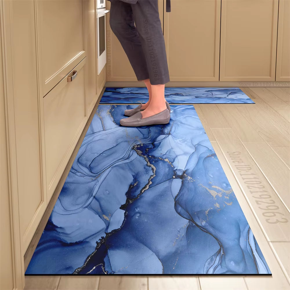 Non-Slip Kitchen Mat Long Rugs Crystal Velvet Carpet for Living Room Absorbent Foot Mats Bedroom Doormat Alfombra Small Rugs