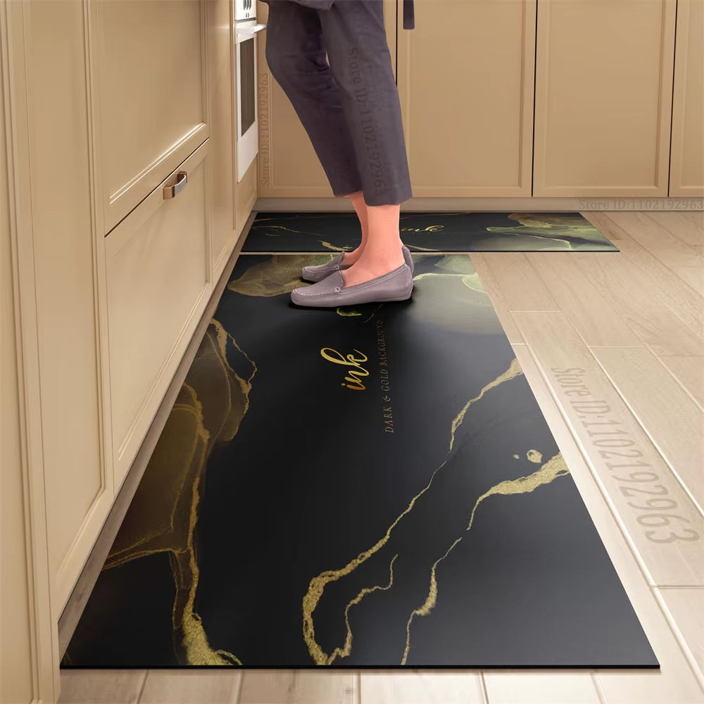 Non-Slip Kitchen Mat Long Rugs Crystal Velvet Carpet for Living Room Absorbent Foot Mats Bedroom Doormat Alfombra Small Rugs