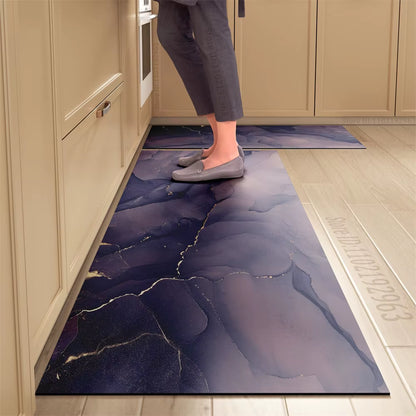 Non-Slip Kitchen Mat Long Rugs Crystal Velvet Carpet for Living Room Absorbent Foot Mats Bedroom Doormat Alfombra Small Rugs