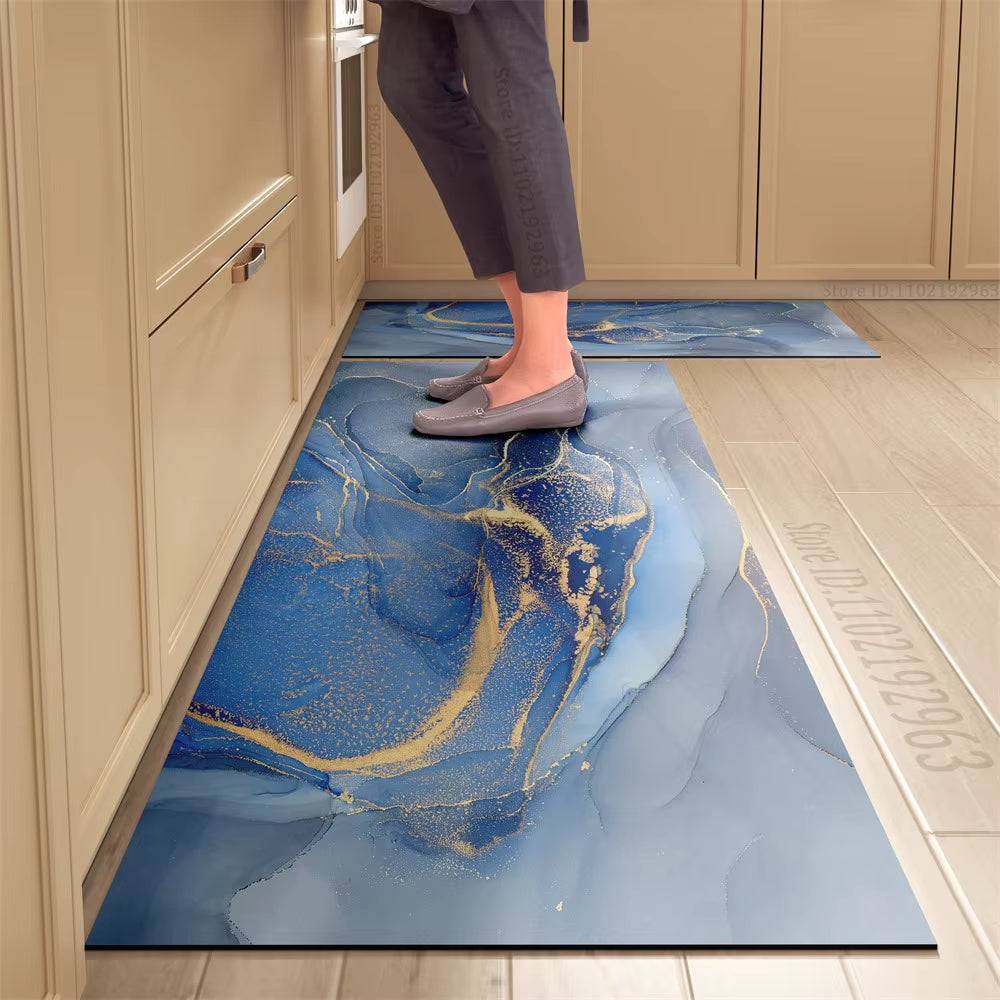 Non-Slip Kitchen Mat Long Rugs Crystal Velvet Carpet for Living Room Absorbent Foot Mats Bedroom Doormat Alfombra Small Rugs