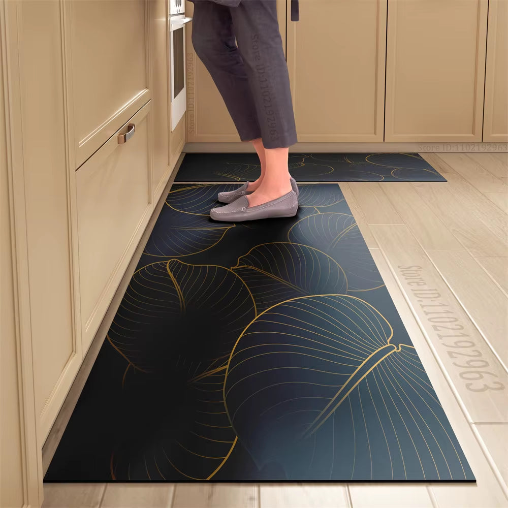 Non-Slip Kitchen Mat Long Rugs Crystal Velvet Carpet for Living Room Absorbent Foot Mats Bedroom Doormat Alfombra Small Rugs